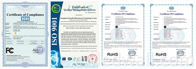 LED Wall Certificate FC RoHS